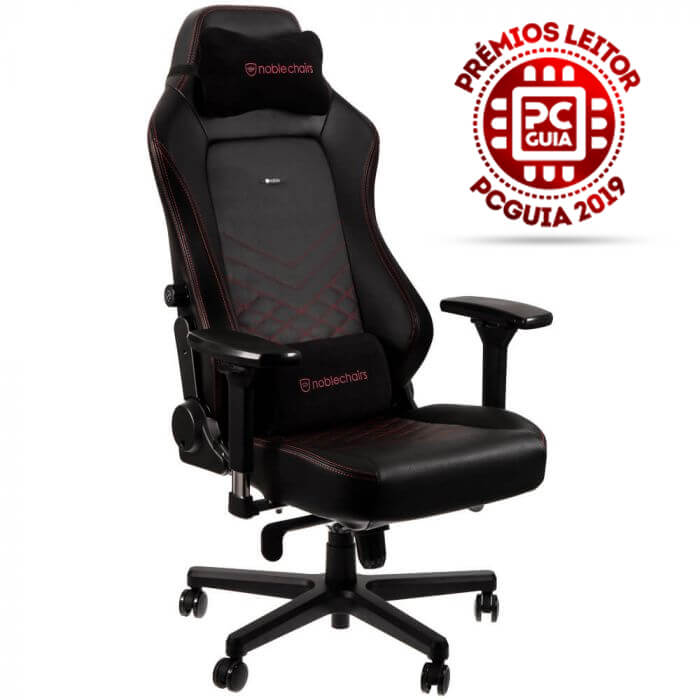 Cadeira Gaming Noblechairs HERO PU Leather Preta/Vermelha