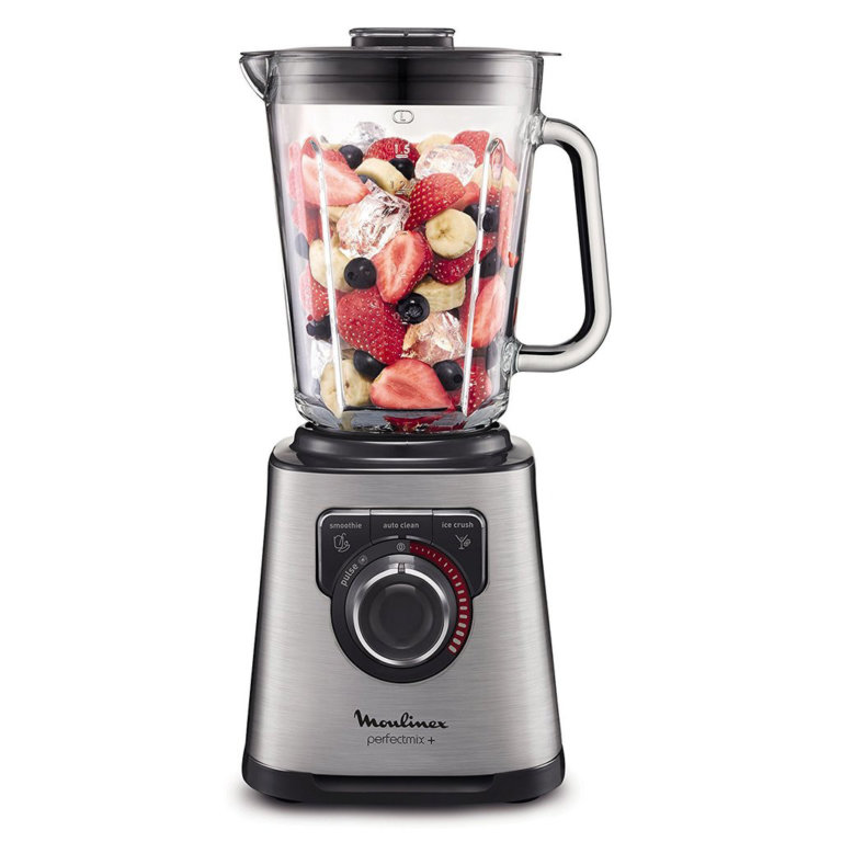 Liquidificadora Moulinex Perfectmix + 1200W Aço Inoxidável / Cinza
