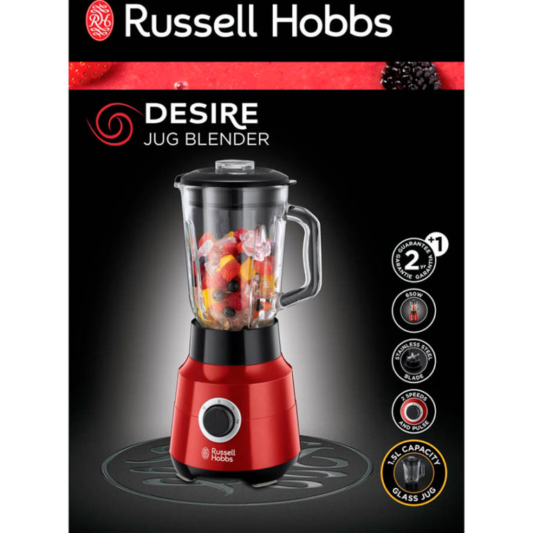 Liquidificadora Russell Hobbs Desire Jug Blender 650W Vermelha