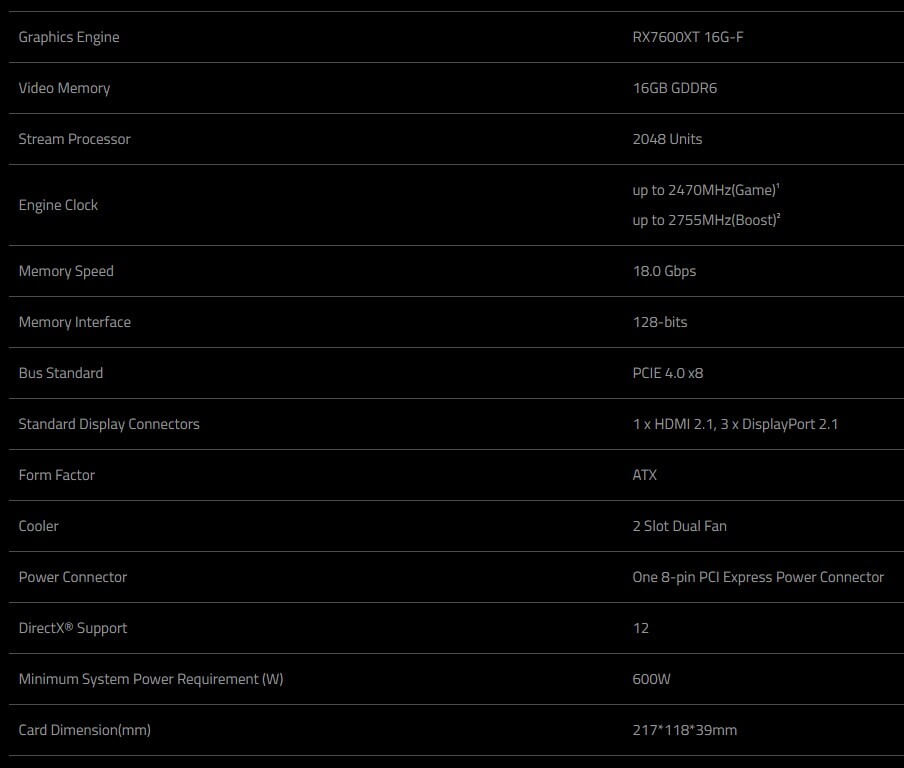 FIGHTER AMD Radeon RX 7600 XT