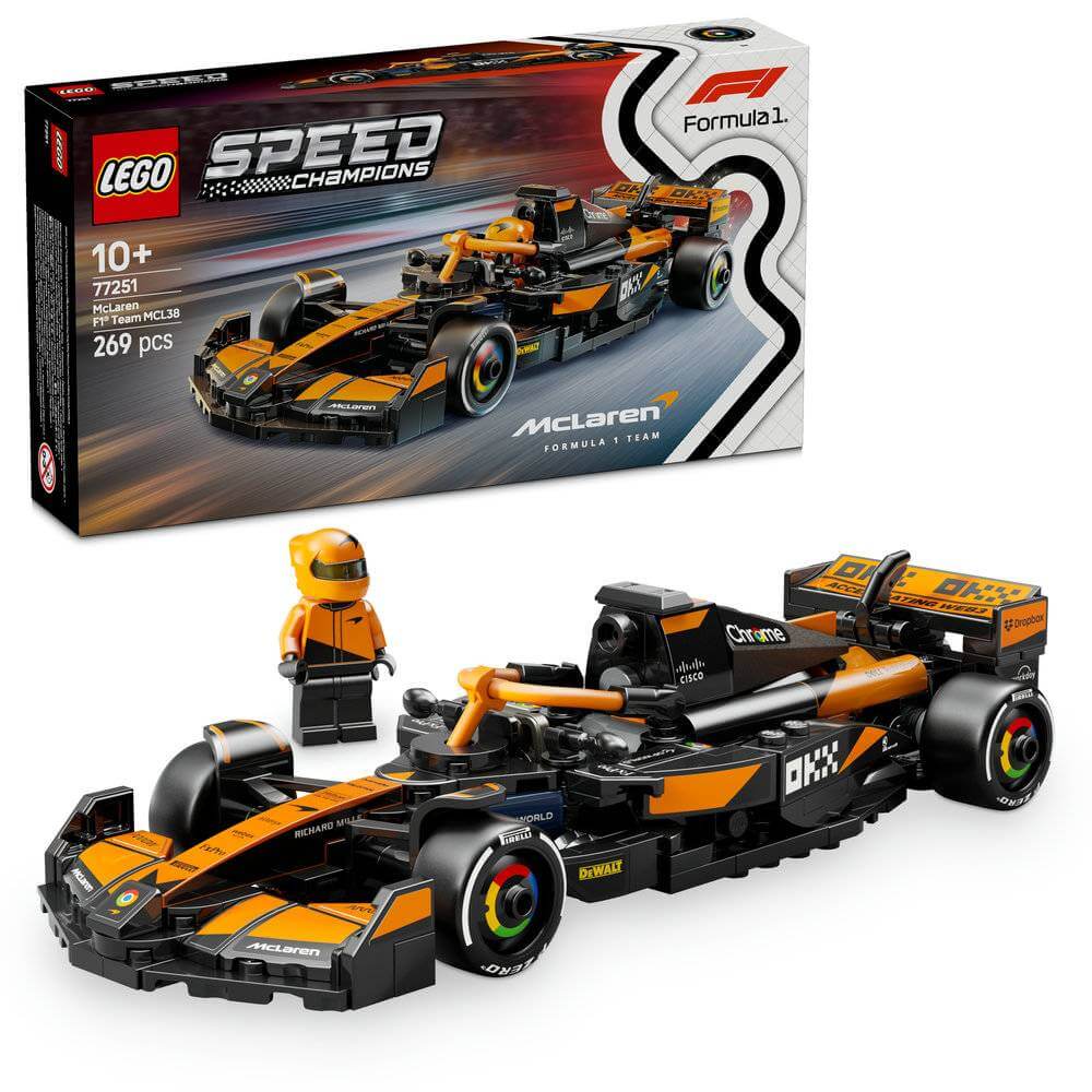 LEGO Speed Champions - Carro de Corrida McLaren F1 Team MCL38 - 269 Peças - Item 77251