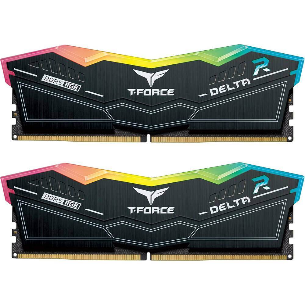 Memória RAM UDIMM TEAMGROUP Delta RGB 16GB (2x8GB) DDR5-6000MHz Preta (1)