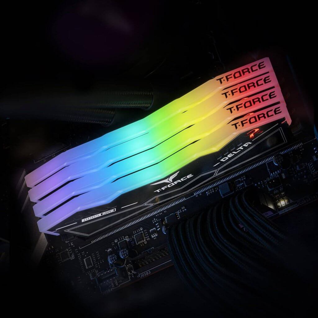 Memória RAM UDIMM TEAMGROUP Delta RGB 32GB (2x16GB) DDR5-6000MHz Preta (2)