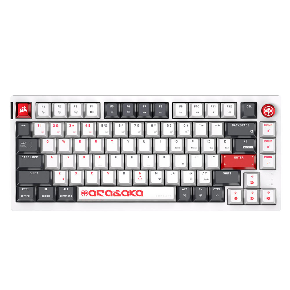 Corsair K65 PLUS WIRELESS Cyberpunk 2077 Arasaka White Edition (1)