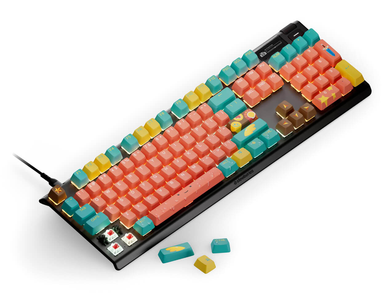 PBT Keycaps Fortnite Fishstick, Guff, Supply Llama Editions (1)